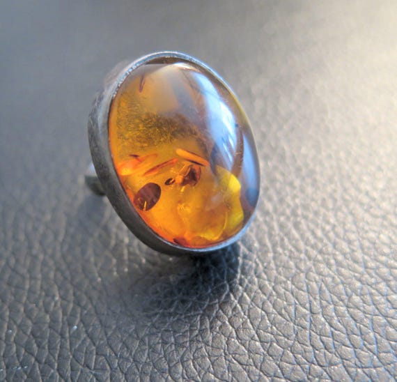 Vintage Gemstone Ring Solid Sterling Silver 925 A… - image 1