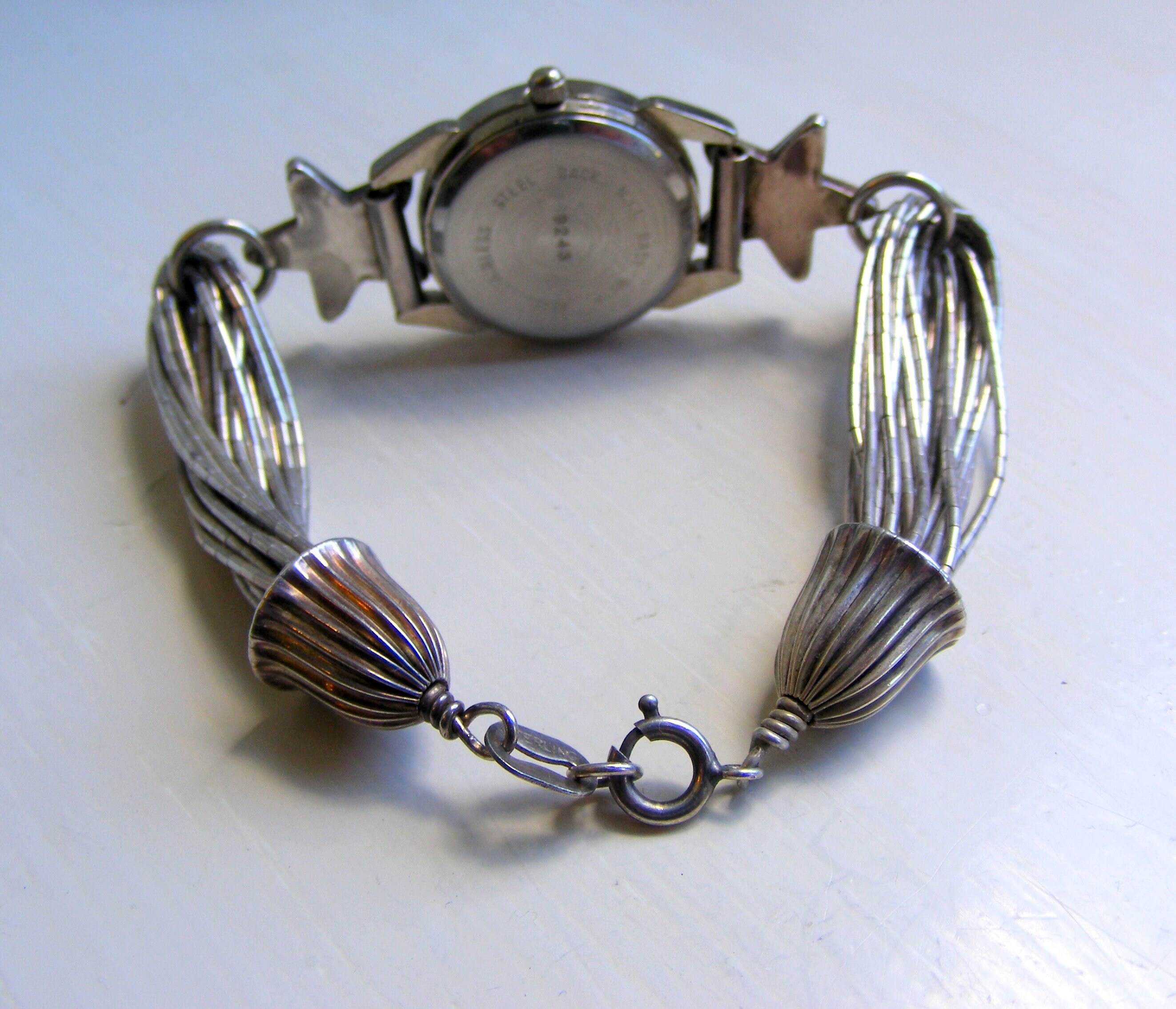 Vintage Heavy 24.9g Sterling Silver Quartz Multi Strand Vintage Heavy 24.9g Sterling Silver Quartz Multi Strand