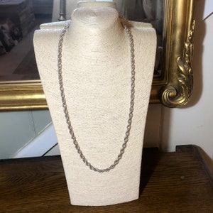 Quality Vintage Heavy 34.9g British Hallmark Sterling Silver 925 Twisted 7mm Wide Singapore Chain Necklace 28.5&quot;
