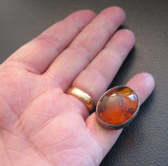 Vintage Gemstone Ring Solid Sterling Silver 925 A… - image 2