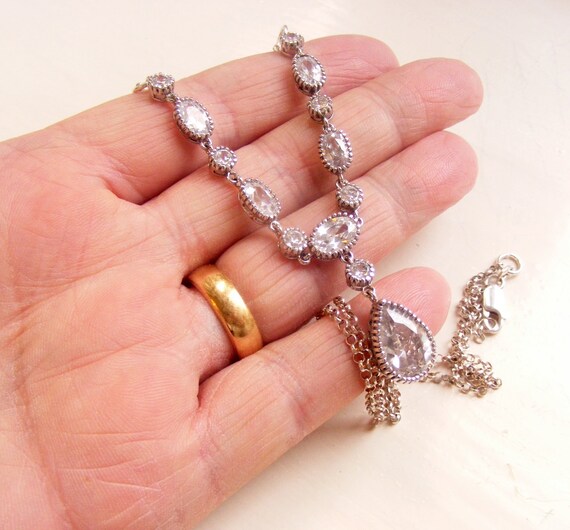 Vintage Solid Sterling Silver 925 Bezel Rolo Chai… - image 7