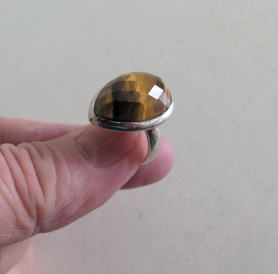 Ring Vintage Solid Sterling Silver 7g Signed TGGC… - image 2