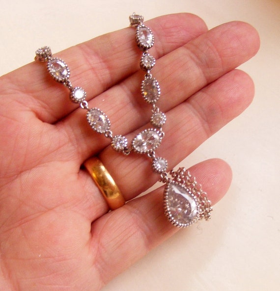 Vintage Solid Sterling Silver 925 Bezel Rolo Chai… - image 2