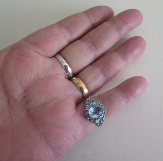 Cluster Ring Vintage Solid Sterling Silver 925 Sk… - image 4