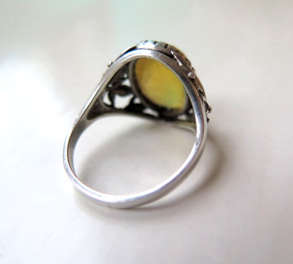 Vintage Solid Sterling Silver Leaf Berry Design B… - image 5