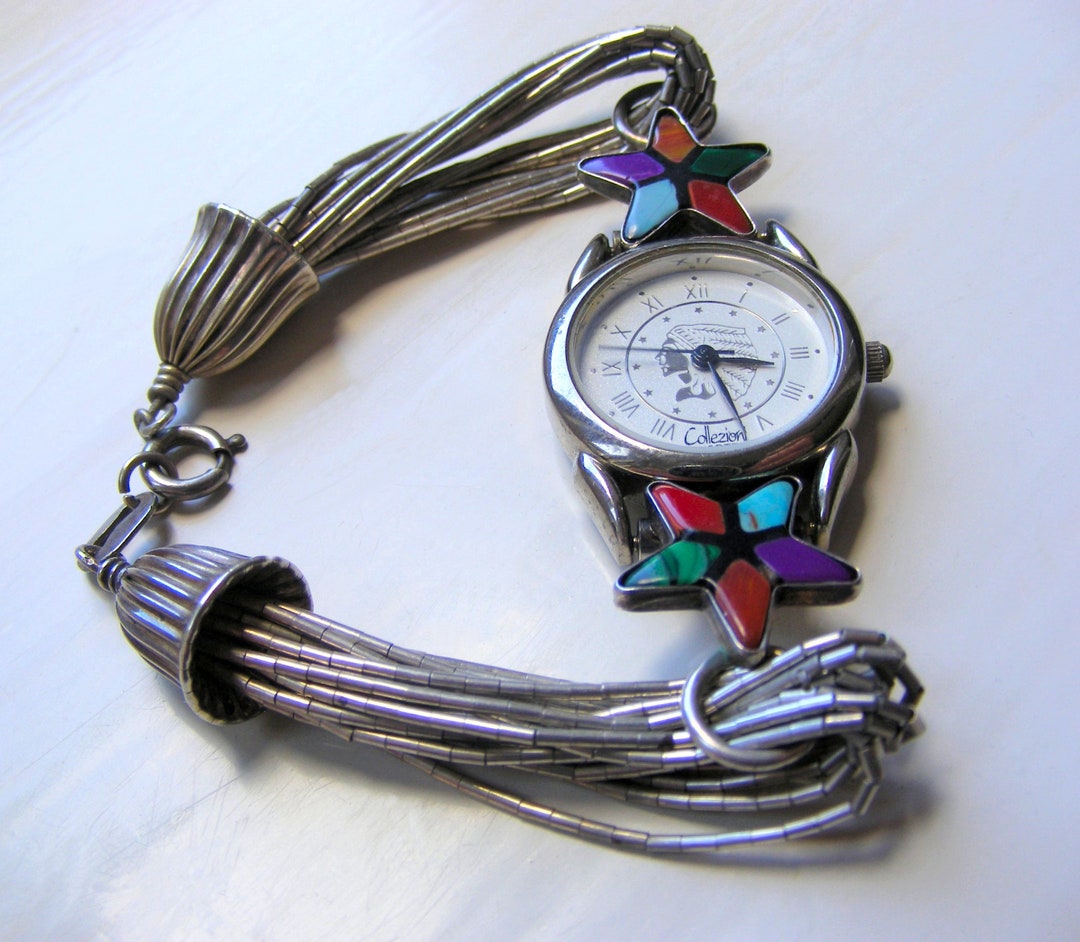 Vintage Heavy 24.9g Sterling Silver Quartz Multi Strand Vintage Heavy 24.9g Sterling Silver Quartz Multi Strand