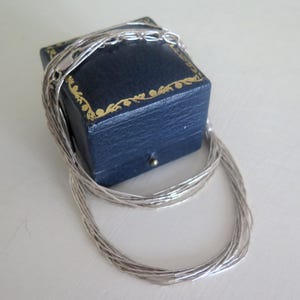 Vintage 9.5g Sterling 10 Multiple Strand Liquid Silver Southwestern Necklace 16.5&quot; to 18.5&quot;