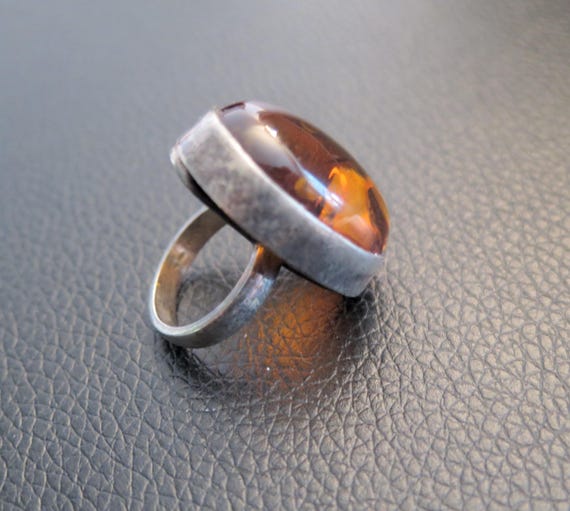 Vintage Gemstone Ring Solid Sterling Silver 925 A… - image 5