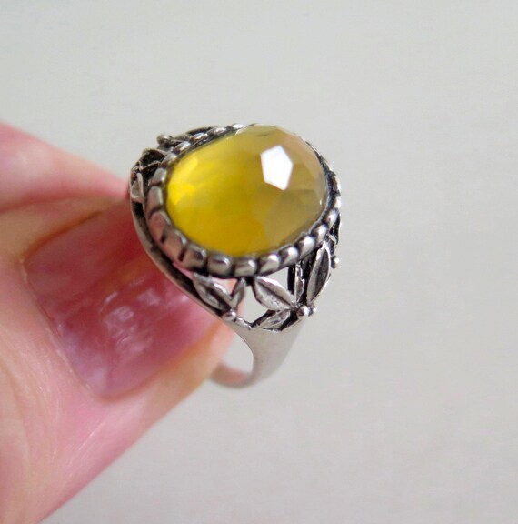 Vintage Solid Sterling Silver Leaf Berry Design B… - image 4