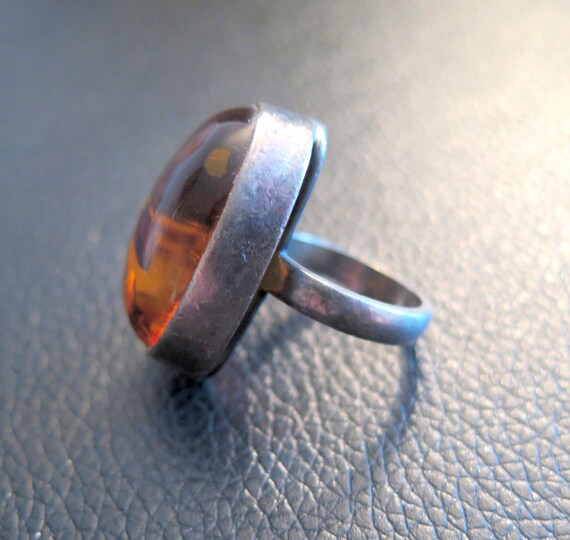 Vintage Gemstone Ring Solid Sterling Silver 925 A… - image 7