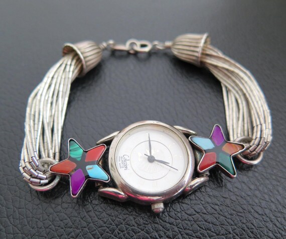 Watch Vintage Heavy 24.9g Sterling Silver Quartz Multi  display picture 1