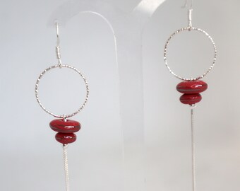 Redporcelain earrings