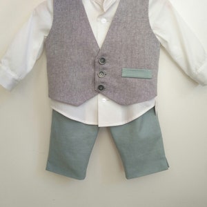 Traje de bautizo de niño, traje de bautismo de niño, portador de anillo, traje de bendición para el niño, traje de bautismo de niño bebé, vestido de bautizo