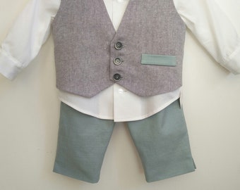 Boy christening outfit, boy baptism suit, ring bearer, blessing outfit for boy, baby boy baptism outfit, christening gown