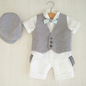 Traje de bautizo niño, traje de bautismo niño, portador de anillo, traje de bendición para niño, traje de bautismo de niño bebé, vestido de bautizo