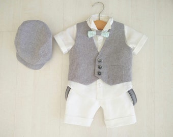 Boy christening outfit, boy baptism suit, ring bearer, blessing outfit for boy, baby boy baptism outfit, christening gown