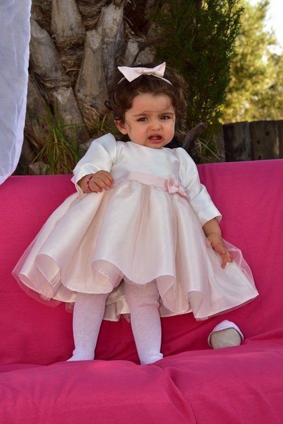 pink christening gown