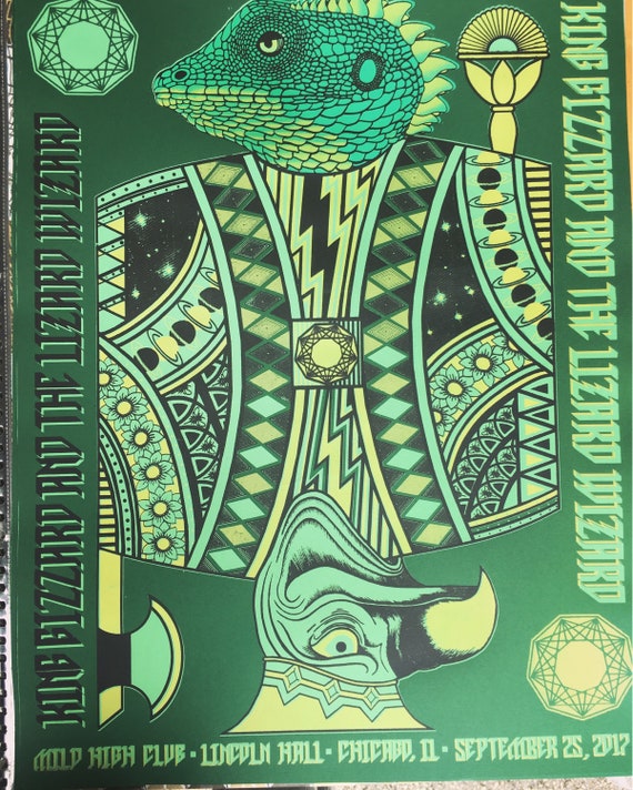 King Gizzard And The Lizard Wizard Poster Lincoln Hall Etsy
