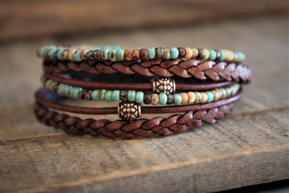 24 Boho Bracelets Wood Beads Mix Stretch Jewelry Gifts Sales Bulk