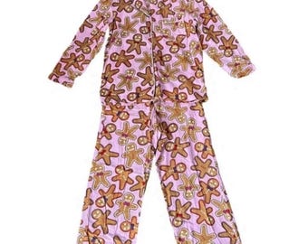 Pijama vintage de algodón de jengibre de Victoria's Secret, color rosa y marrón, talla M