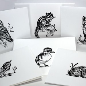 Woodland Animal Stationery Set of 12 Note Cards with Envelopes
