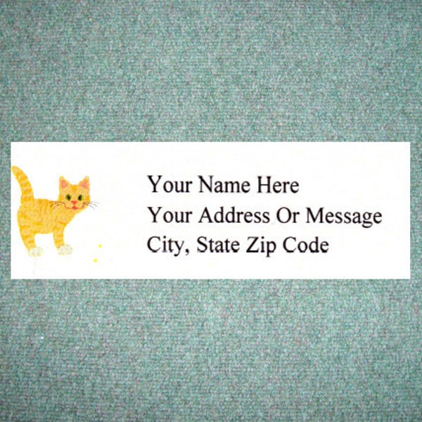 60 Personalized Pink Heart Address Labels – Self-Adhesive, 1 X 2.625 Inches, Made In USA