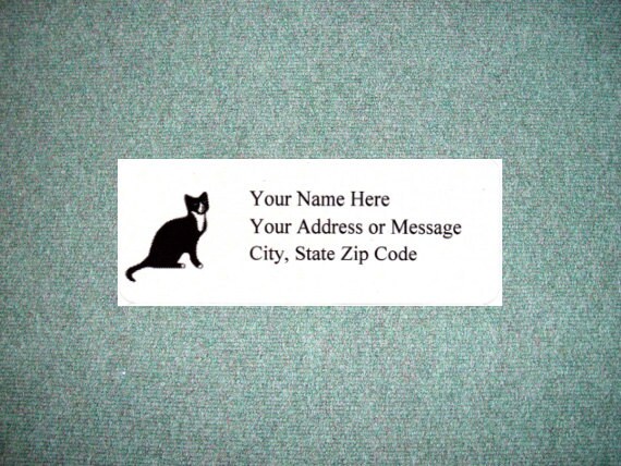 Address labels centered or left justified