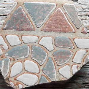 Strandkeramik, Fliesenstück, Vintage Fliese, Seekeramik, Keramikfliese, Meereskeramik, Strandfund, Handgemachte Fliese, Kachel, gebrochene Fliese, große Fliese, 92mmx75mm