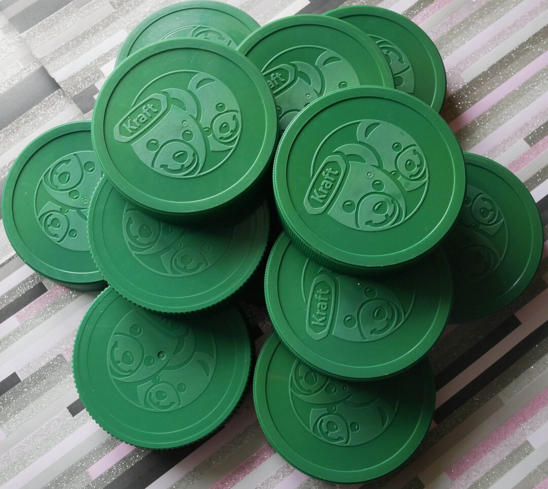 Recycled Plastic Jar Lids 12 Pc Green Plastic Lids for Crafts Etsy