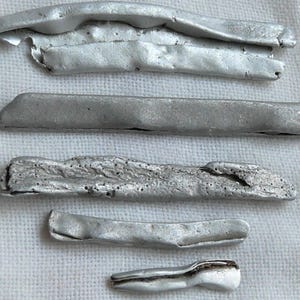 Lake Ontario Beach Metal: Assemblage Art Supplies, Recycled Scrap Metal (93mm to 36mm, 18g) 5 Pc