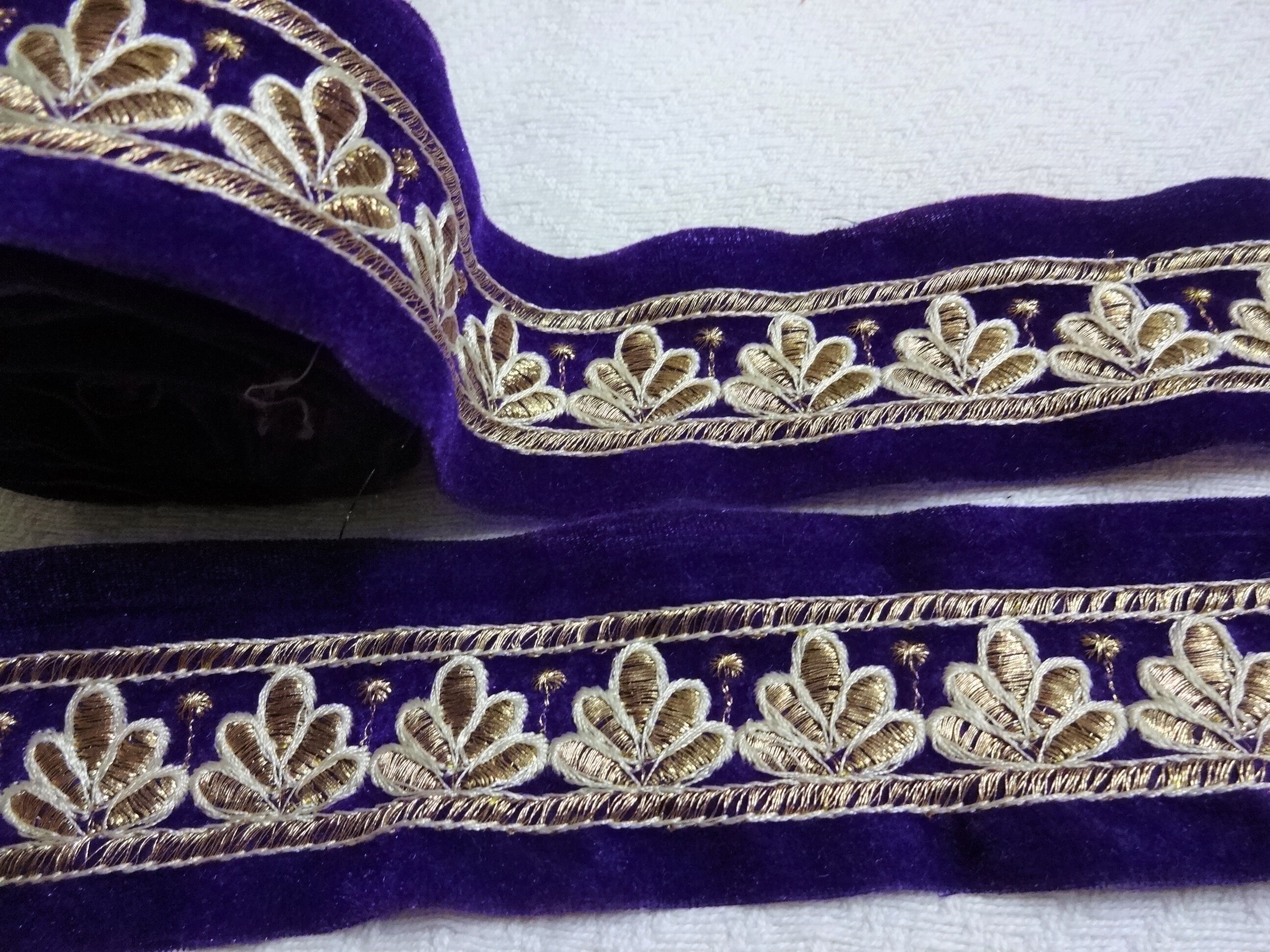 Indian Laces Indian Trim Velvet Fabric Lace Decorative Etsy