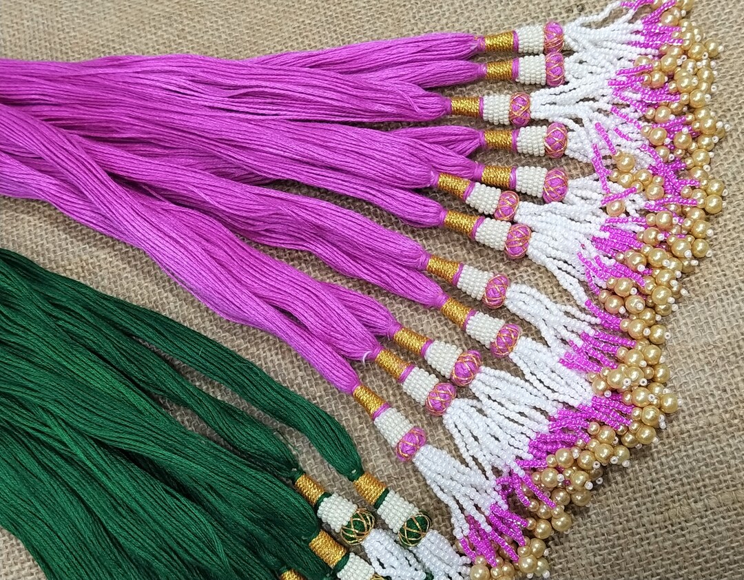 Adjustable Handmade Necklace Thread With Tassels, Indian Necklace