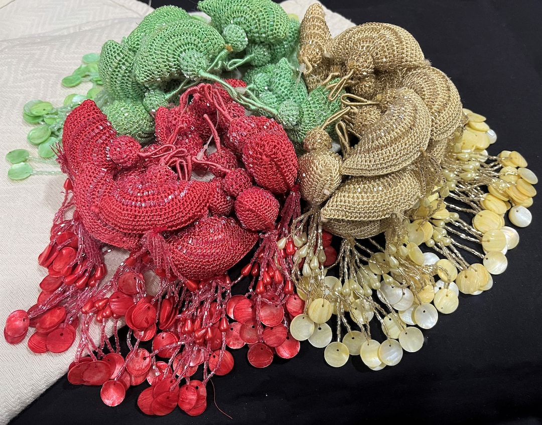 Handmade Crochet Beaded Tassel Bridal Decorative Tassels Etsy