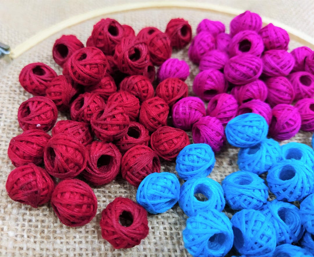 Handmade Thread Balls, Cotton Balls, Indian Craft Decoration, Ethnic ...