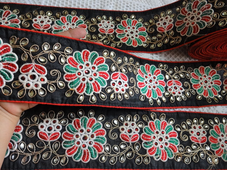India ribbon;Decorative ribbon; rose trims;2mts