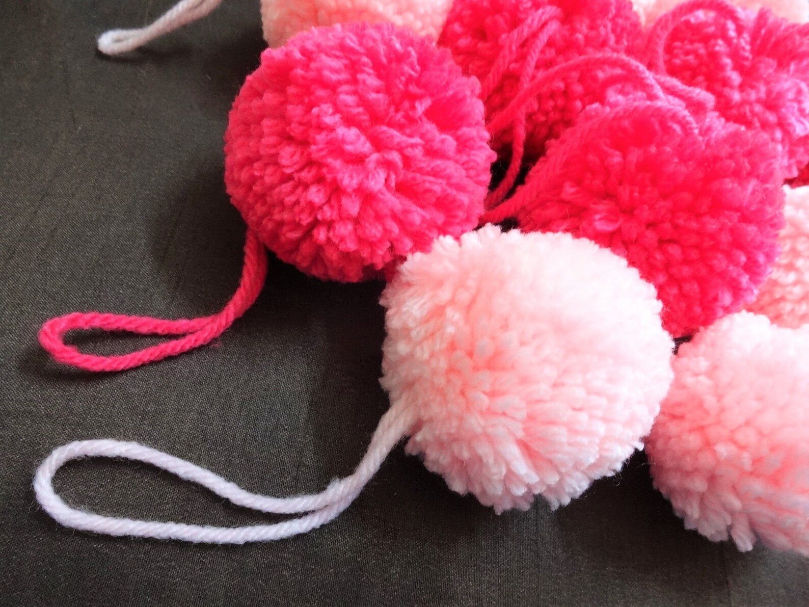 8 pcs Large Handmade Pom Poms Balls with Woolen Loop Woolen Etsy