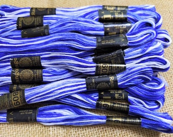 Shaded Cotton Cords,Hand Embroidery thread,Cross Stitch Sewing Thread,Jewelry Making,Crafting,DIY - Fast colors, 25 Skeins