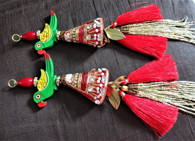 Embroidered Cap Tassel Silk Tassel Beaded Tassel BOHO Gypsy Etsy India