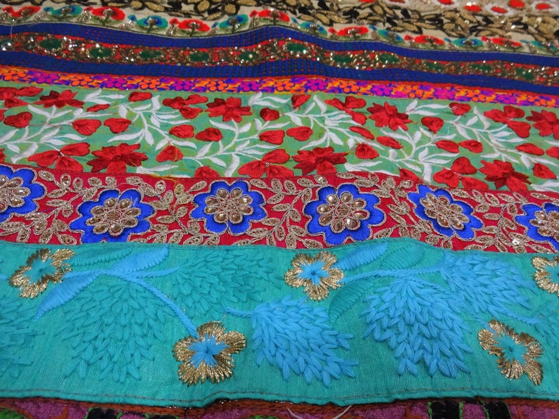 Indian Fabric Embroidered Fabric Bridal Lace Work Fabrics Etsy