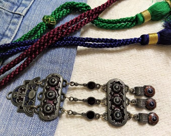 Antiguo latón tono étnico Vintage look metal colgante, joyería india, colgante de collar, suministros de joyería, Boho - 1 ud