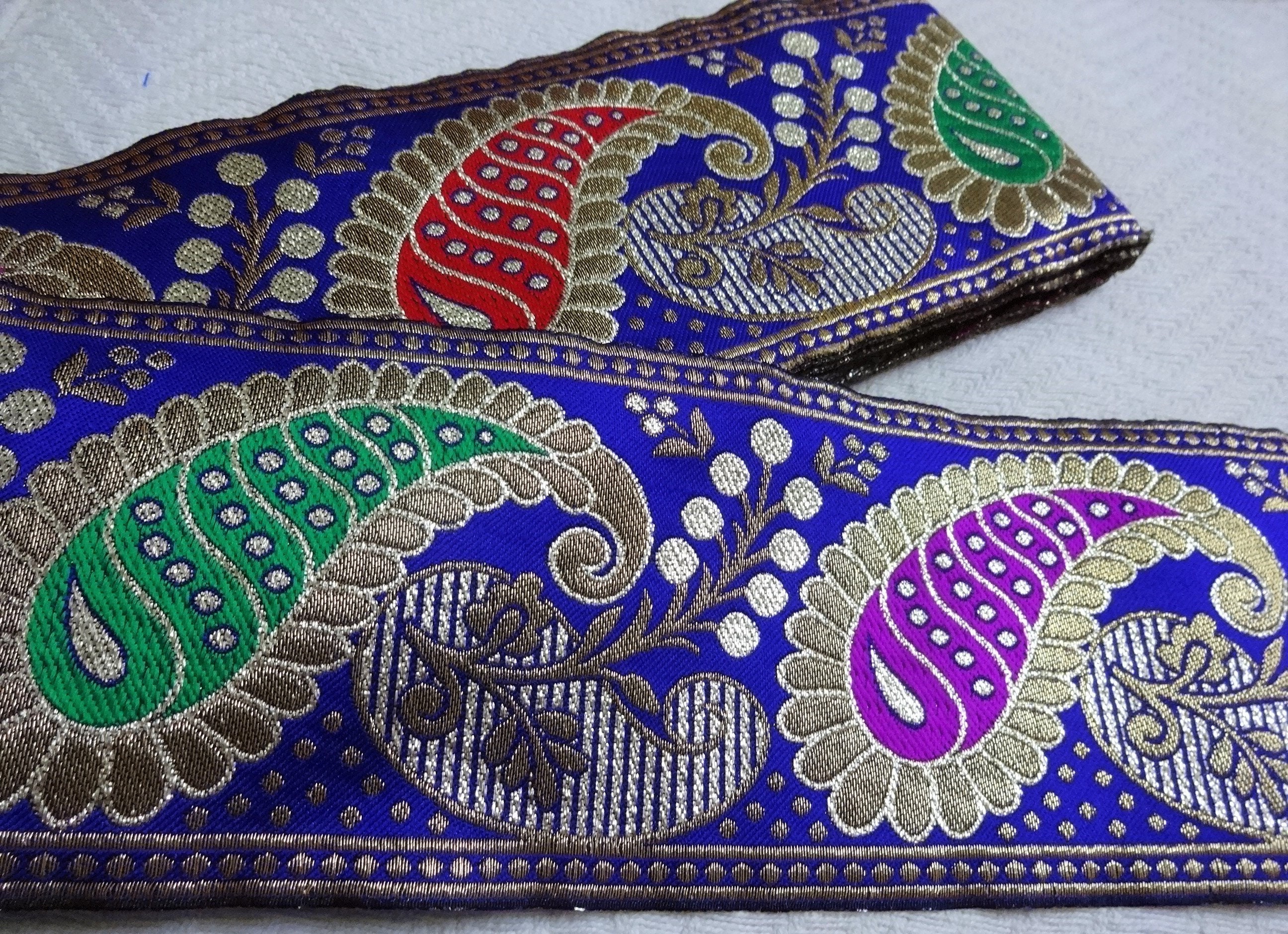 Indian Brocade Lace Banarasi Trim Fabric Lace Decorative | Etsy