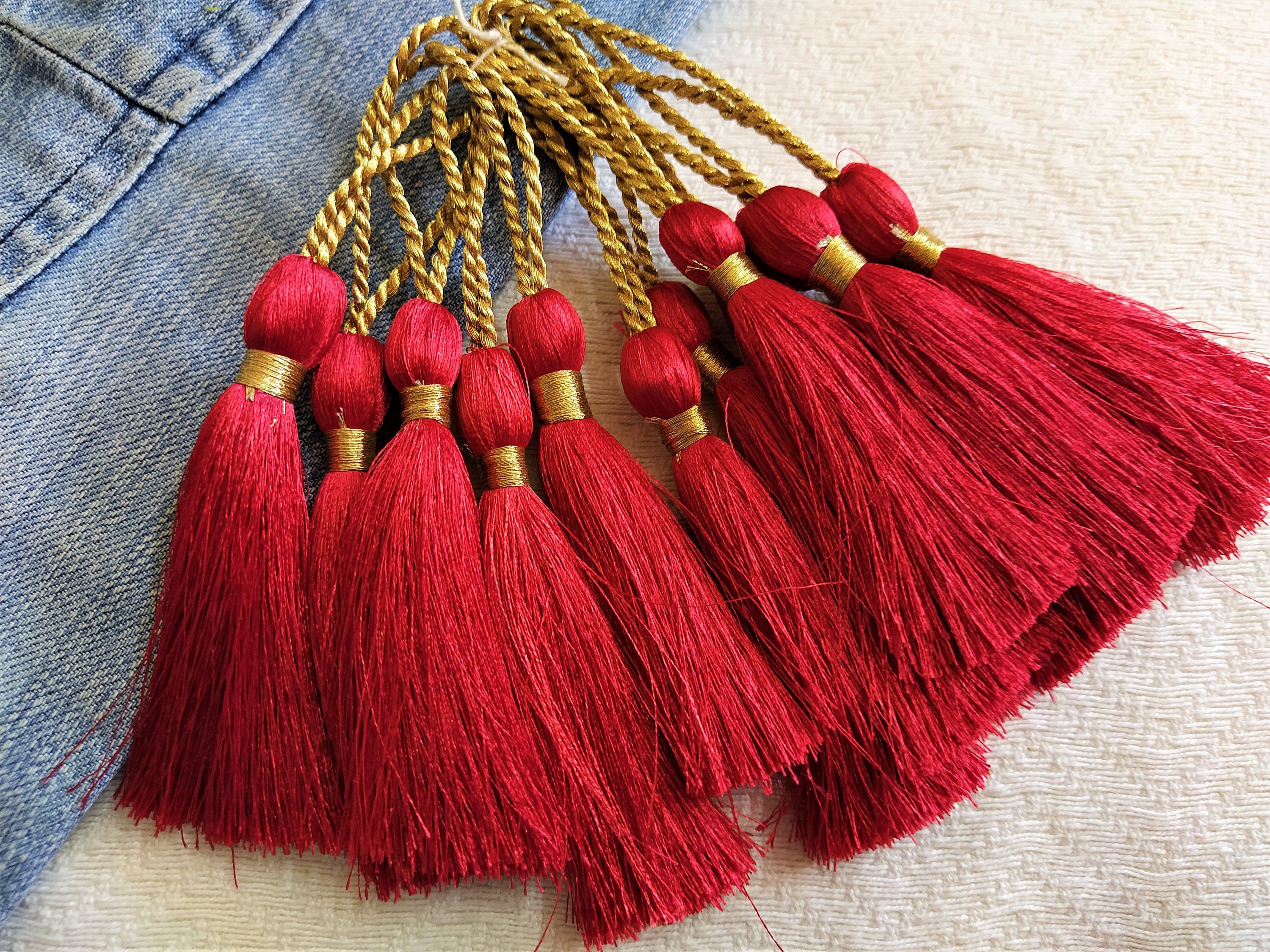 Indian Tassels Silk Tassels Embellishment Long Tassels Etsy