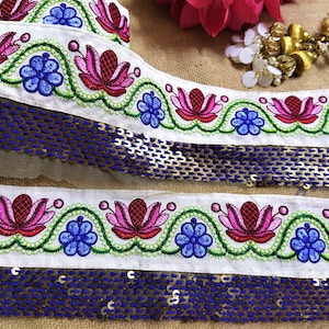 Indian Trim, Geborduurde Stof Kant, Decoratieve Craft Ribbon, Naaien Supply, Boho Border, Scrapbook Journal Verfraaiing, DIY - 1 mtr