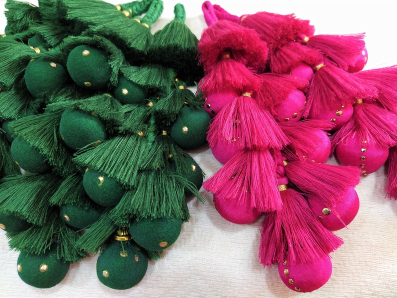 Indian Cotton Tassels Embellishment Long Tassels Decorative Etsy