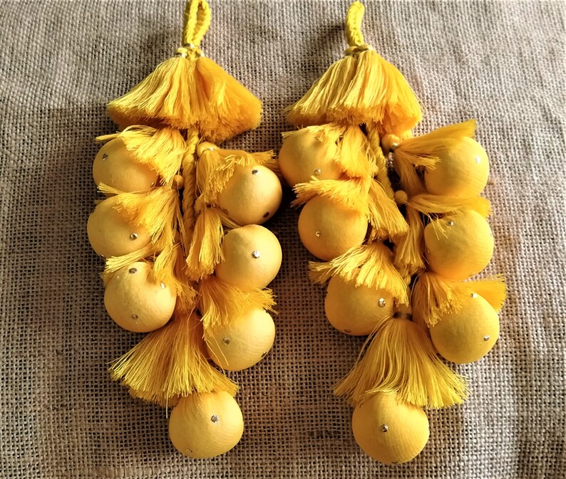 Indian Cotton Tassels Embellishment Long Tassels Decorative Etsy