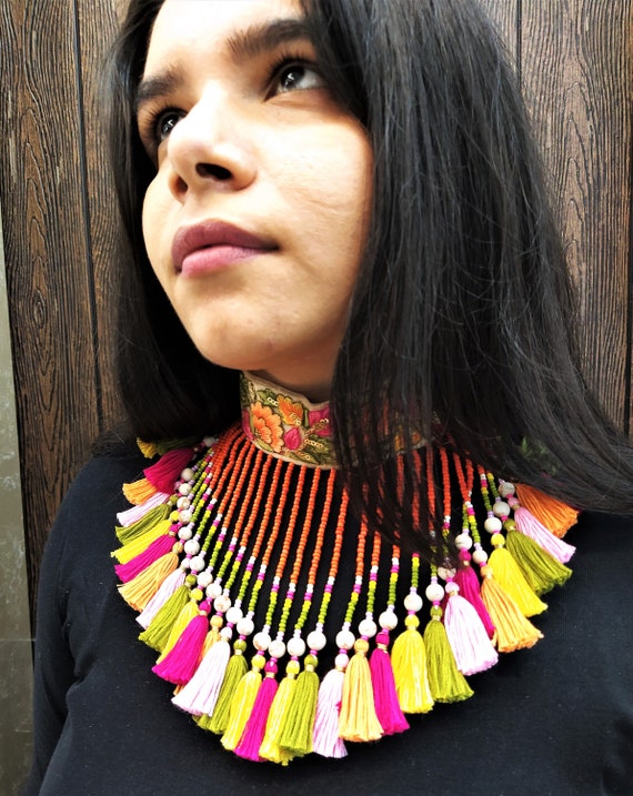 Indian Handmade Fabric Jewelry Ethnic 