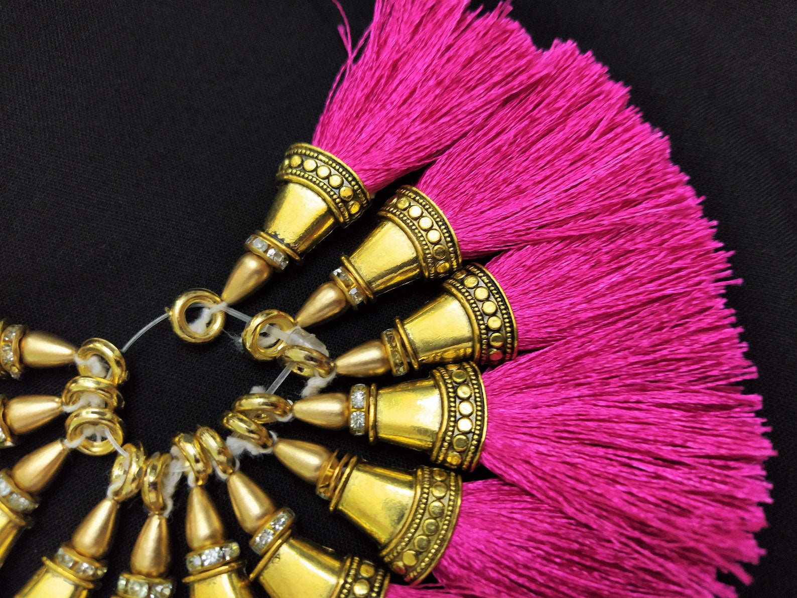 Indian Tassels Silk Mini Tassels with Bead Cap Decorative Etsy