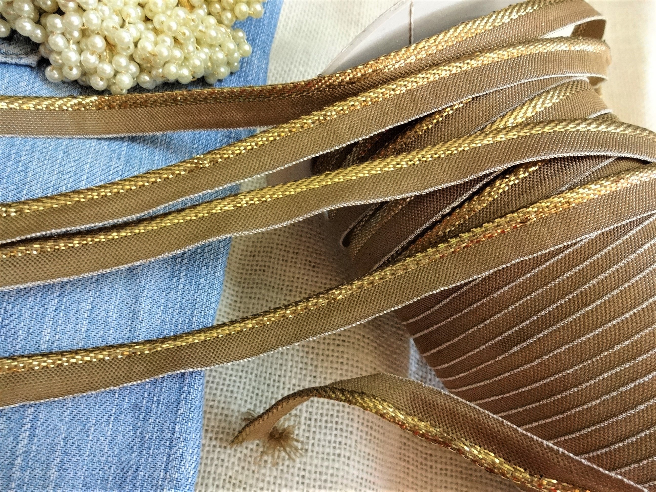 India Lace Sewing Piping Cord Metallic Antique Gold Gota Etsy