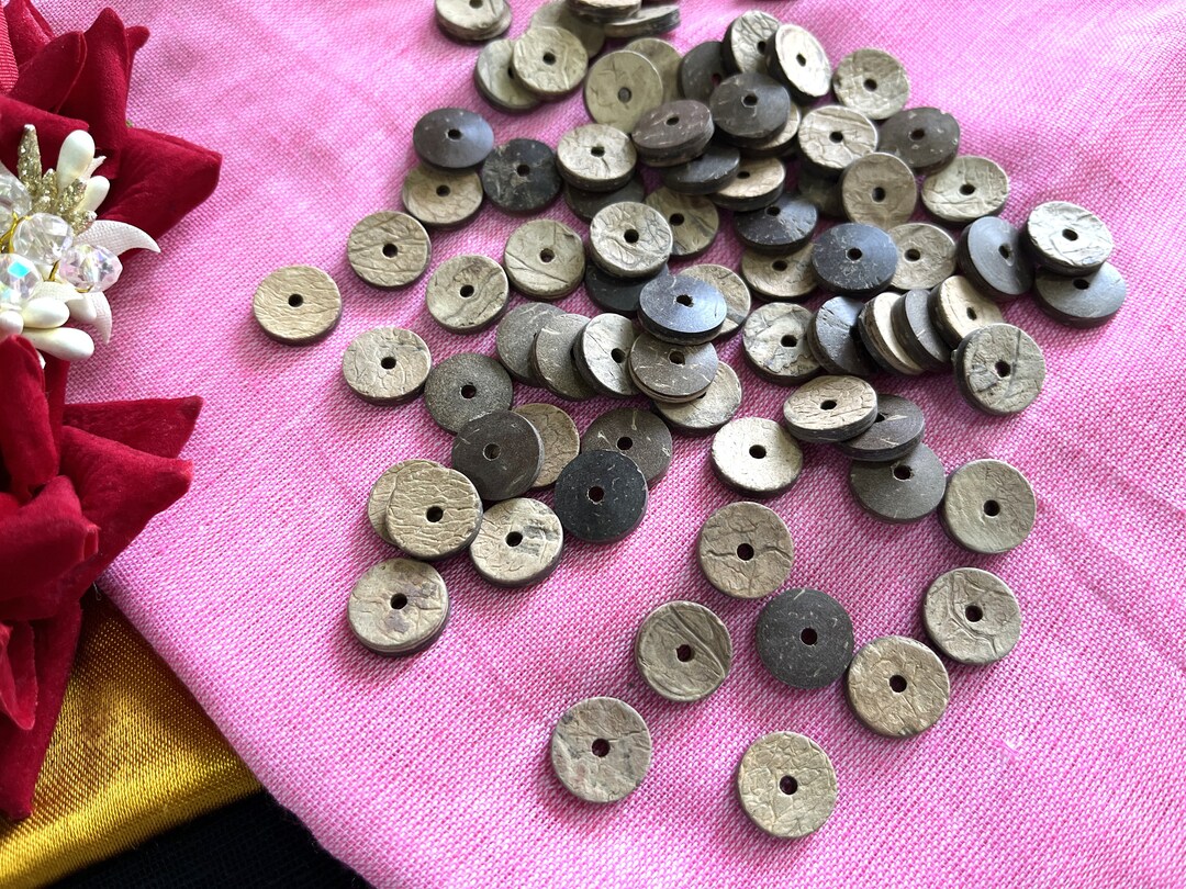 12 Mm Recycled Coconut Wood, Coconut Shell Buttons, Wooden Buttons for ...