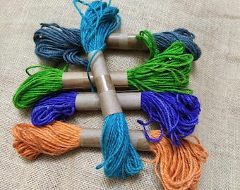 Natürliches gemischtes indisches Jute-Garn, farbige Schnur, Faden - für Häkeln, Stricken, Geschenkverpackung, Tags, Basteln, Makramee DIY - Set von 5
